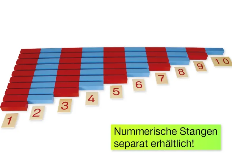 TimeTEX Satz Ziffern 1-10 auf Holzbrettchen "Montessori Premium"