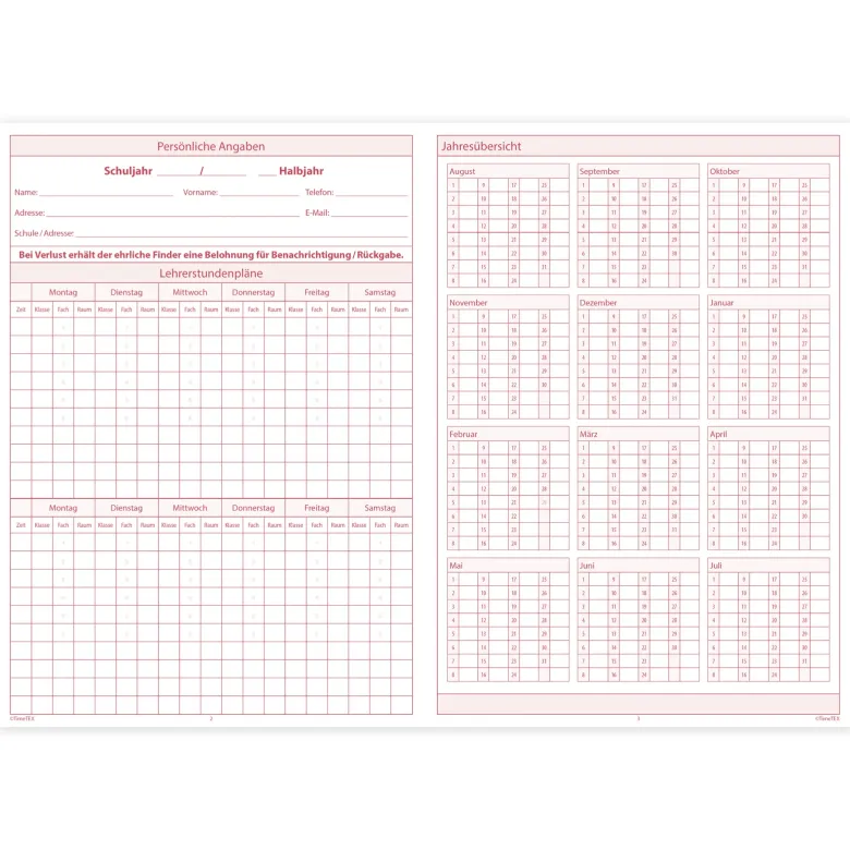 TimeTEX Schul-Notenheft A4