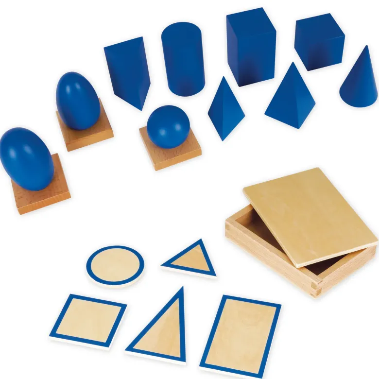 TimeTEX Set Geometrische Körper und Grundtäfelchen "Montessori Premium"