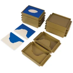 TimeTEX Set Karten und Schalen Land und Wasserformen "Montessori Premium"