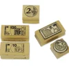 TimeTEX Set Währungs-Stempel EURO aus Holz mit Stempelkissen, 16-tlg.