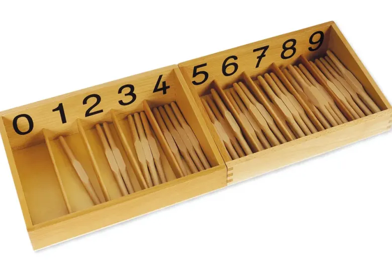 TimeTEX Spindelkästen 0-9, Druckschrift "Montessori Premium"