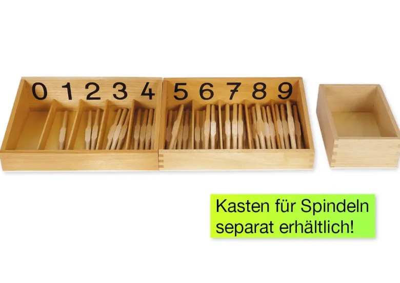 TimeTEX Spindelkästen 0-9, Druckschrift "Montessori Premium"