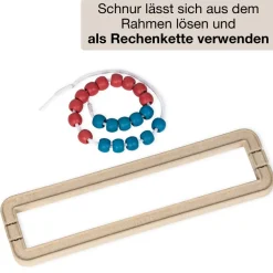 TimeTEX Taschen-Rechenrahmen Universal 4in1, 20-er Zahlenraum, rot/blau und rot/weiß