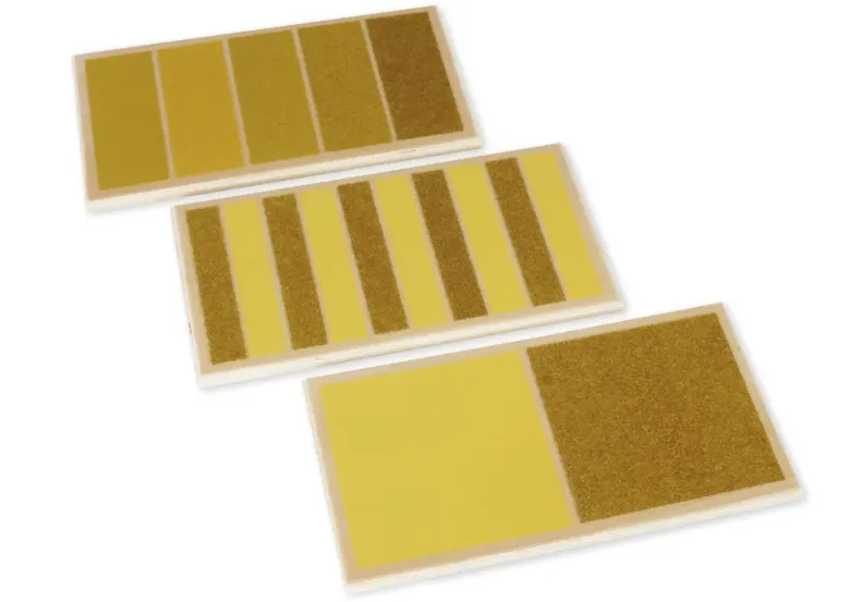 TimeTEX Tastbretter, rau-glatt, 3 Stück "Montessori Premium"