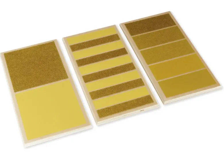 TimeTEX Tastbretter, rau-glatt, 3 Stück "Montessori Premium"