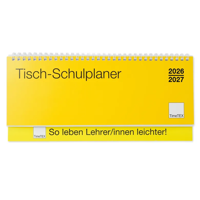 TimeTEX Tisch-Schulplaner 2026/2027, Querformat