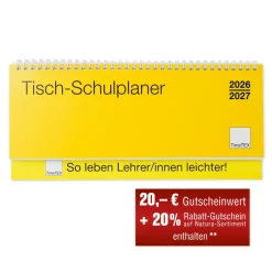 TimeTEX Tisch-Schulplaner 2026/2027, Querformat
