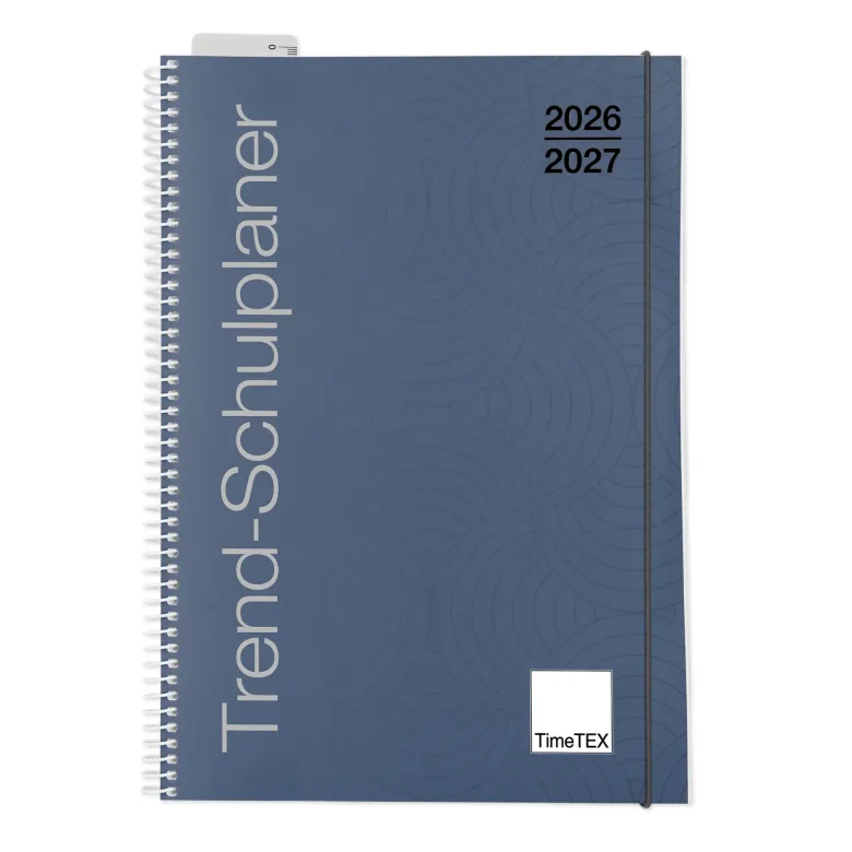 TimeTEX Trend-Schulplaner A4, 2026/2027, nachtblau