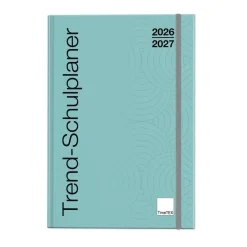 TimeTEX Trend-Schulplaner Hardcover A5-Plus, 2026/2027, lagune