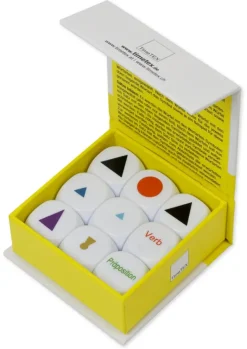 TimeTEX Würfel-Set Deutsch "Wortarten-Symbole", 9-tlg., 20 mm "Montessori Premium"