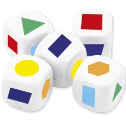 TimeTEX Würfel-Set "Geometrische Formen", 5-tlg., 22 mm