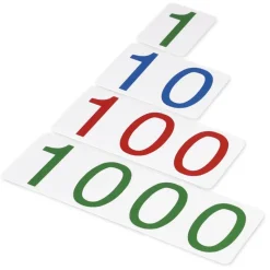 TimeTEX Zahlenkarten groß, 1-1.000, Kunststoff "Montessori Premium"