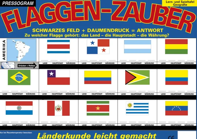 TimeTEX Zaubertafel "Flaggen-Zauber" Amerika