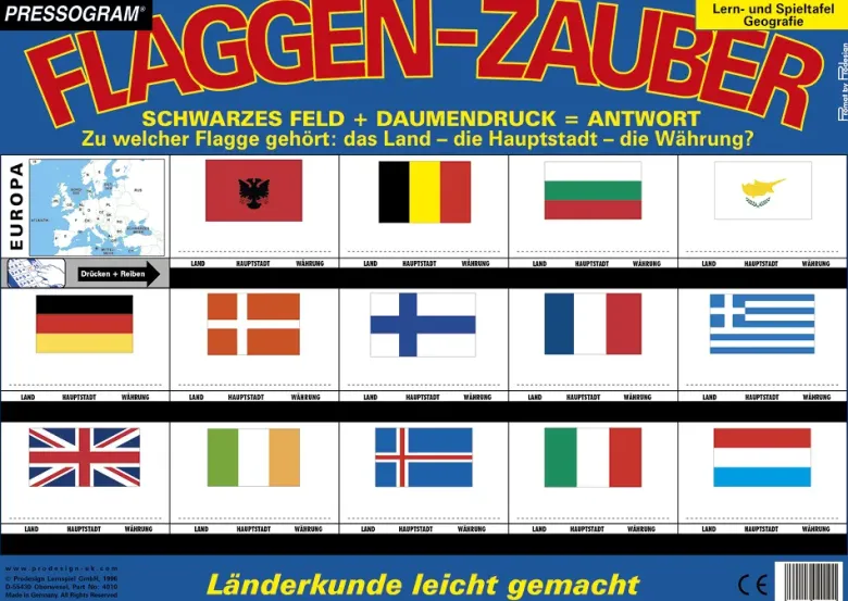 TimeTEX Zaubertafel "Flaggen-Zauber" Europa