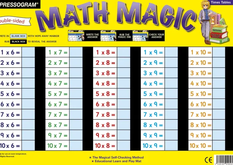 TimeTEX Zaubertafel "Mathematik" Englisch Kleines 1 x 1