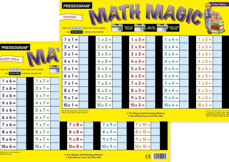 TimeTEX Zaubertafel "Mathematik" Englisch Kleines 1 x 1