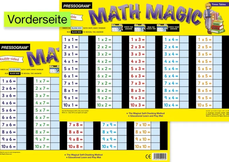 TimeTEX Zaubertafel "Mathematik" Englisch Kleines 1 x 1