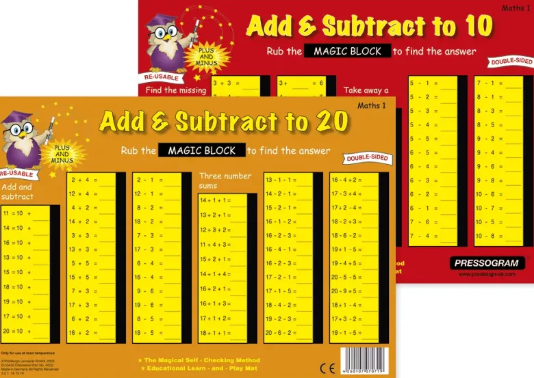 TimeTEX Zaubertafel "Mathematik" Englisch Zahlenraum bis 20