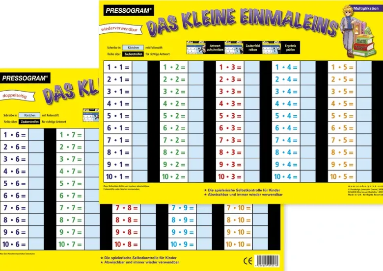 TimeTEX Zaubertafel "Mathematik" Kleines 1 x 1