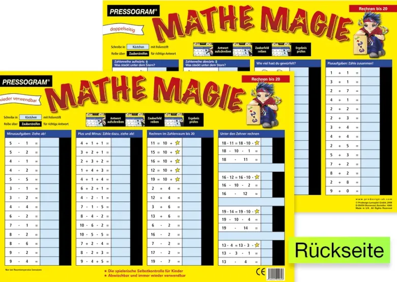 TimeTEX Zaubertafel "Mathematik" Rechnen bis 20