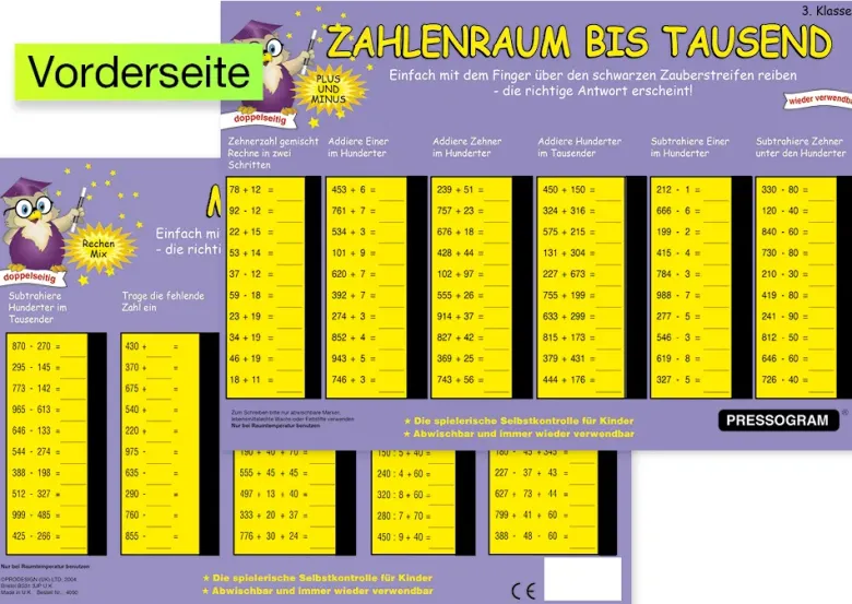 TimeTEX Zaubertafel "Mathematik" Zahlenraum bis 1000