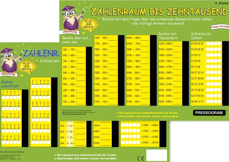 TimeTEX Zaubertafel "Mathematik" Zahlenraum bis 100.000