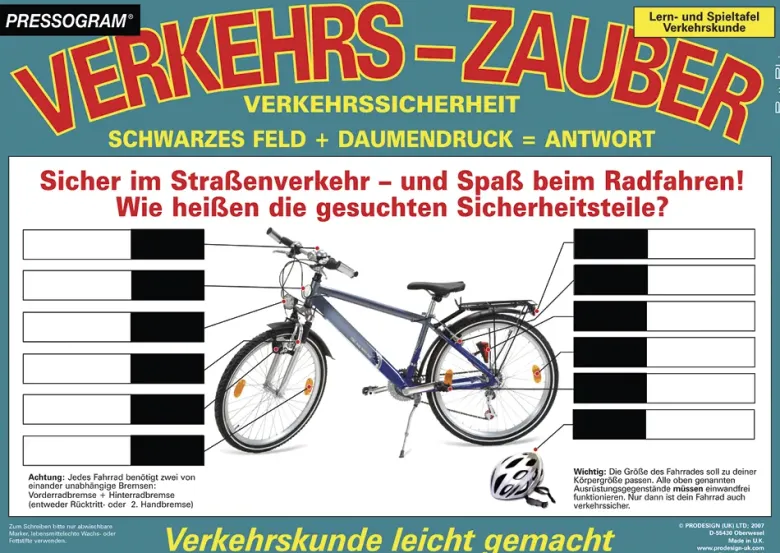TimeTEX Zaubertafel "Verkehrserziehung" Fahrrad-Verkehrssicheheit