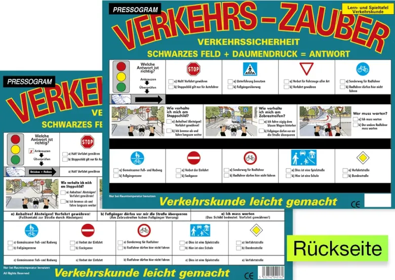 TimeTEX Zaubertafel "Verkehrserziehung" Fahrrad-Verkehrssicheheit