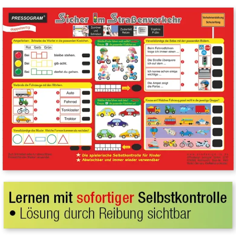TimeTEX Zaubertafel "Verkehrs-Erziehung" Sicher im Straßenverkehr