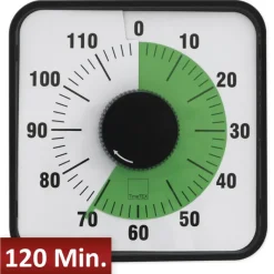 TimeTEX Zeitdauer-Uhr "Automatik" 120 Minuten, magnetisch, 19x19 cm