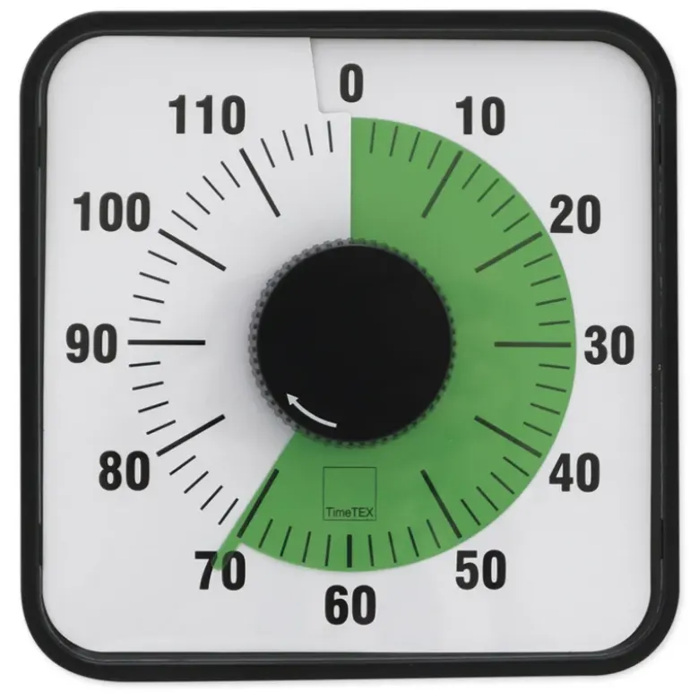 TimeTEX Zeitdauer-Uhr "Automatik" 120 Minuten, magnetisch, 19x19 cm