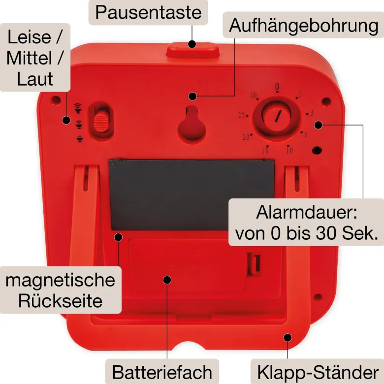 TimeTEX Zeitdauer-Uhr „lautlos“ ColorLINE, mit Pausentaste