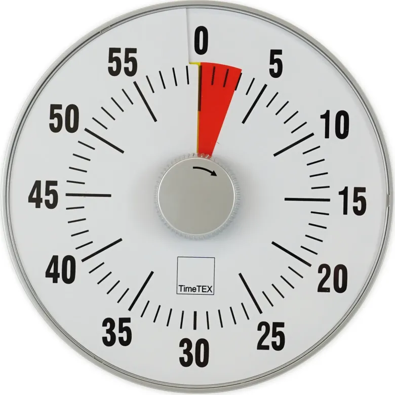TimeTEX Zeitdauer-Uhr "lautlos" L, 19 cm ø mit Ampelscheibe