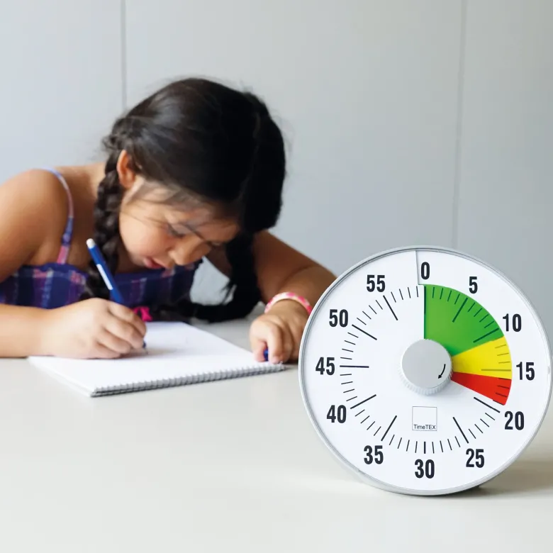 TimeTEX Zeitdauer-Uhr "lautlos" L, 19 cm ø mit Ampelscheibe