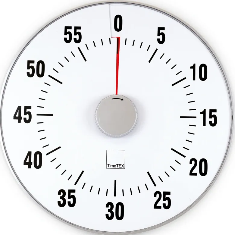 TimeTEX Zeitdauer-Uhr "lautlos" XL, 32 cm ø mit Ampelscheibe