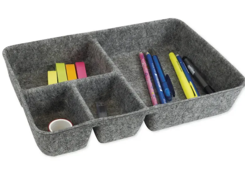 Tisch-Organizer "Filzi" aus Filz, grau