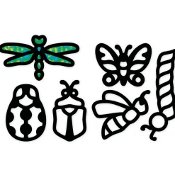 Transparentpapier-Rahmen "Insekten", 24 Stück