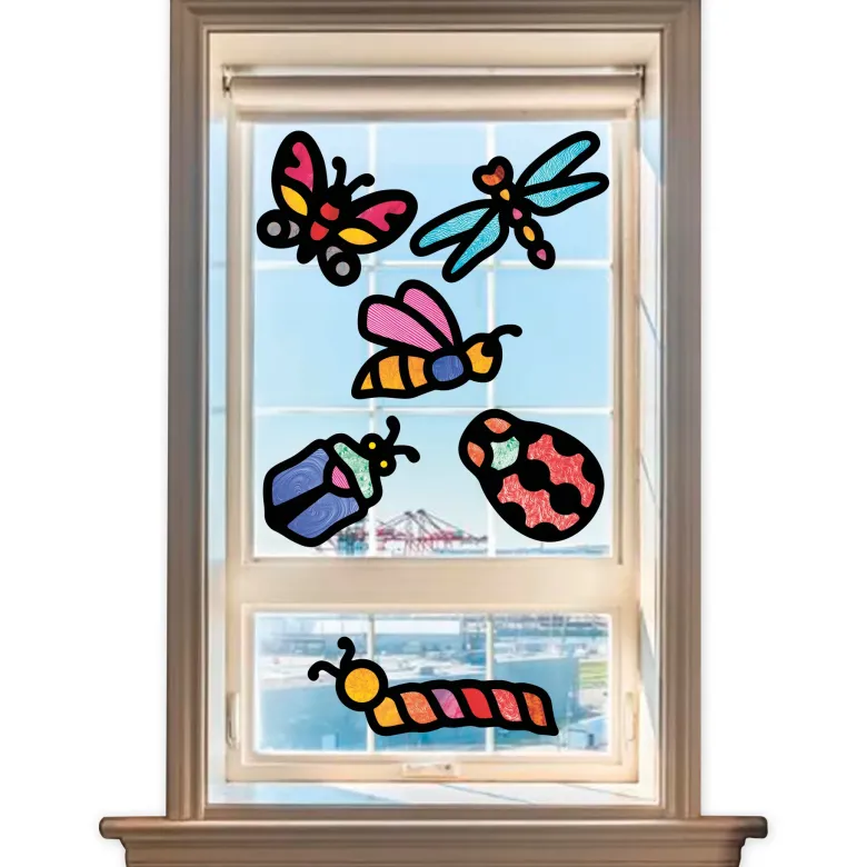 Transparentpapier-Rahmen "Insekten", 24 Stück