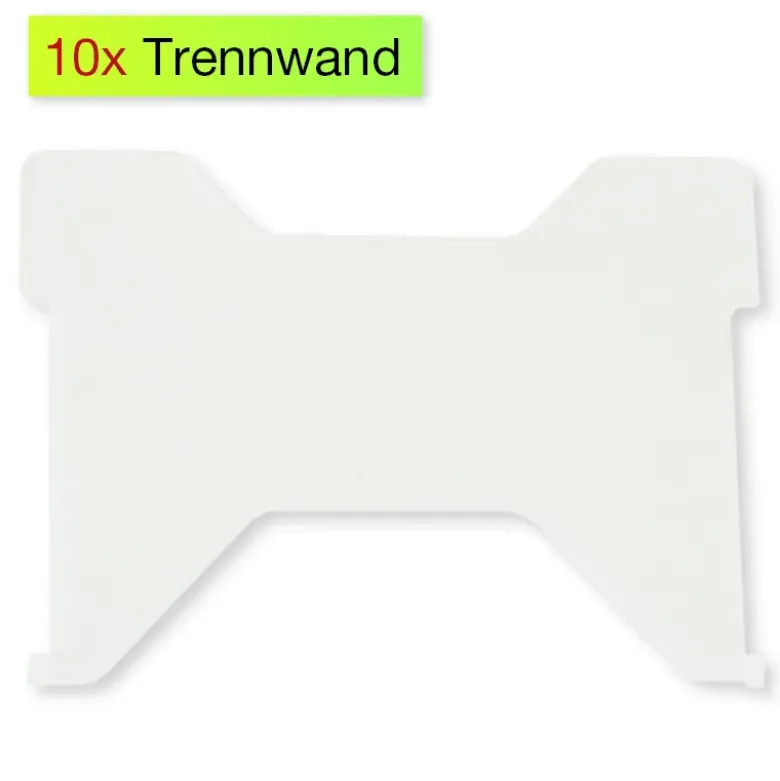 Trenner für Karteikasten Kunststoff A8, 10er Set