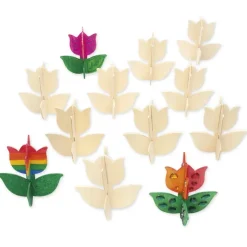 Tulpe aus Holz, 12 Stück