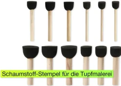 Tupfen-Pinsel aus Schaumstoff, 12-tlg.