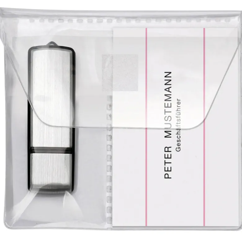 USB-Stick-Tasche mit Klappe, selbstklebend, 2 Stück