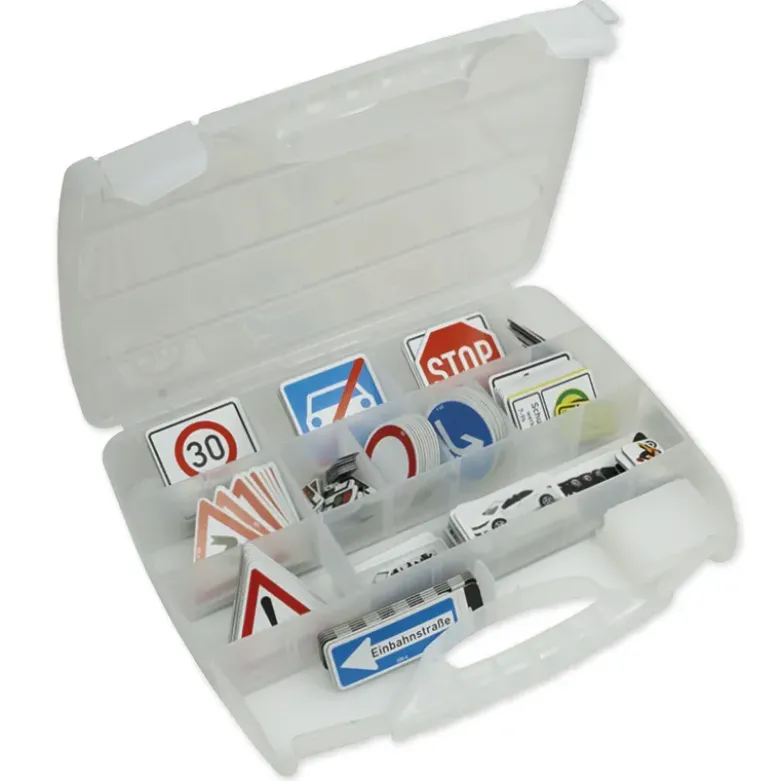 Verkehrs-Komplett-Set, magnetisch, 124-tlg. im Koffer