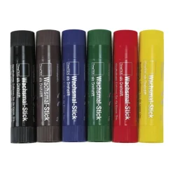 Wachsmal-Sticks 6 Farben als Drehstift