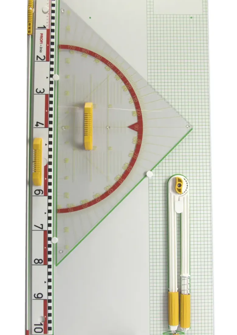Wandtafel-Gerätesatz Profi 5-tlg., magnetisch, 80 cm Dreieck
