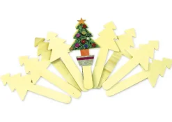 Weihnachtsbaum-Holzstecker, 10-tlg.