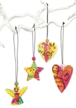 Weihnachtsbaum-Schmuck aus Holz, 72-tlg.