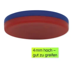 Wendeplättchen blau/rot, 100 Stück in Beutel