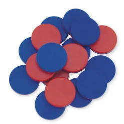 Wendeplättchen blau/rot, 20 Stück in Box